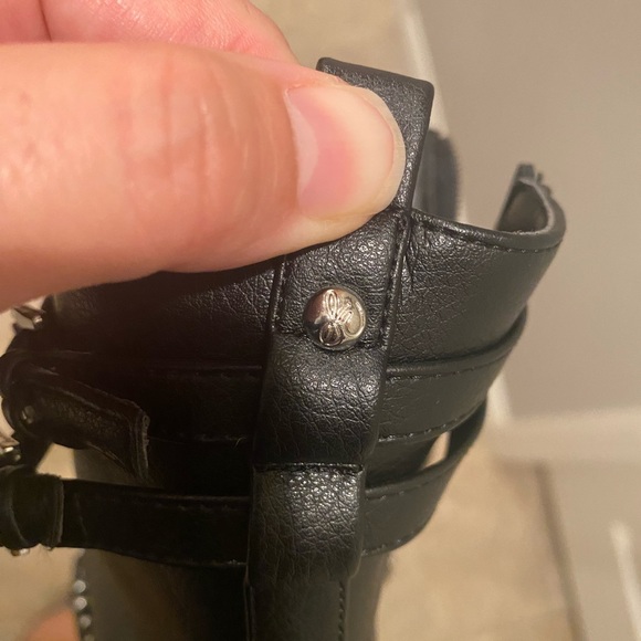 Sam Edelman Jennifer Studded Moto Combat Boot Black Size 4 - Picture 7 of 7
